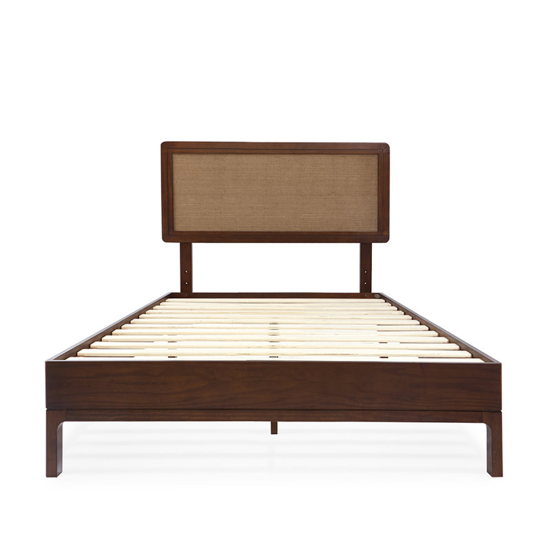 Millwood Pines Anspach Nipe Solid Wood Platform Bed with Headboard, Bohemian Bed Frame & Reviews